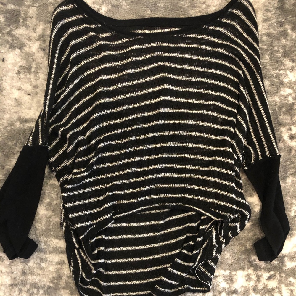 Cropped Stripe Sweater (thin)
